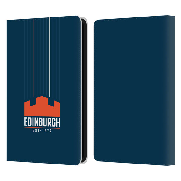 Edinburgh Rugby Logo Art Vertical Stripes Leather Book Wallet Case Cover For Amazon Kindle Paperwhite 5 (2021)