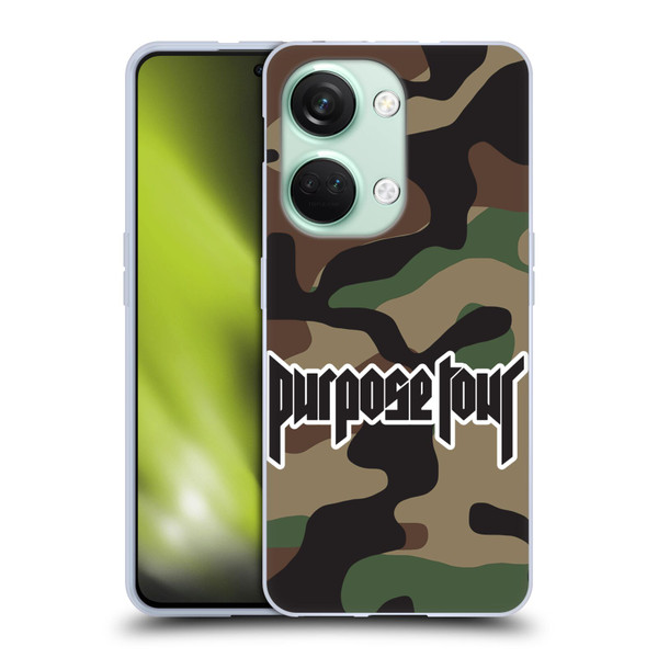 Justin Bieber Tour Merchandise Camouflage Soft Gel Case for OnePlus Nord 3 5G