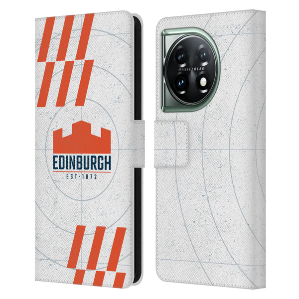 Edinburgh Rugby Logo Art White Leather Book Wallet Case Cover For OnePlus 11 5G