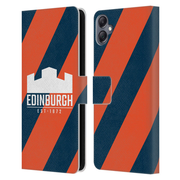 Edinburgh Rugby Logo Art Diagonal Stripes Leather Book Wallet Case Cover For Samsung Galaxy A05