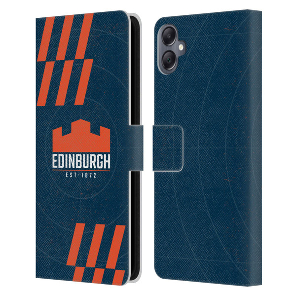 Edinburgh Rugby Logo Art Navy Blue Leather Book Wallet Case Cover For Samsung Galaxy A05