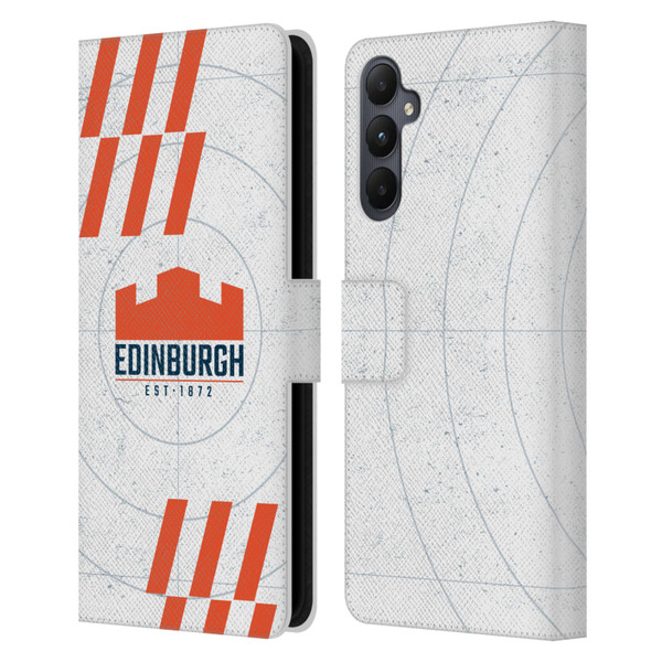 Edinburgh Rugby Logo Art White Leather Book Wallet Case Cover For Samsung Galaxy A05s