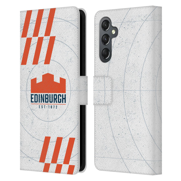 Edinburgh Rugby Logo Art White Leather Book Wallet Case Cover For Samsung Galaxy A25 5G