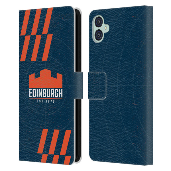 Edinburgh Rugby Logo Art Navy Blue Leather Book Wallet Case Cover For Samsung Galaxy M04 5G / A04e