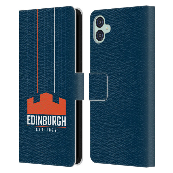 Edinburgh Rugby Logo Art Vertical Stripes Leather Book Wallet Case Cover For Samsung Galaxy M04 5G / A04e