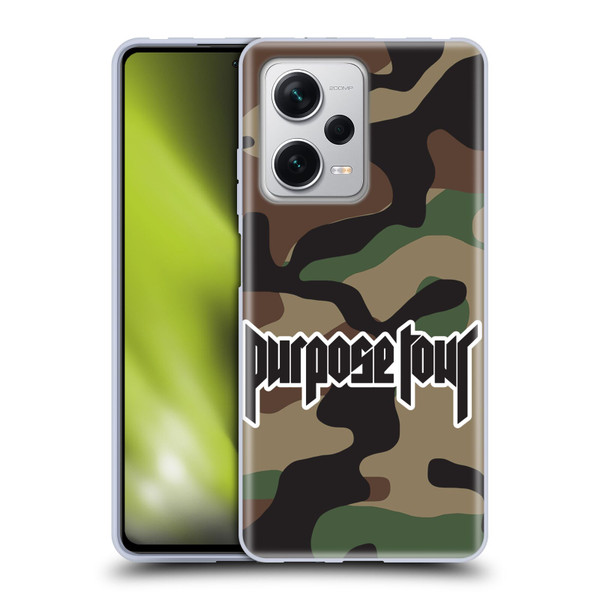 Justin Bieber Tour Merchandise Camouflage Soft Gel Case for Xiaomi Redmi Note 12 Pro+ 5G