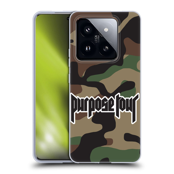 Justin Bieber Tour Merchandise Camouflage Soft Gel Case for Xiaomi 14 Pro