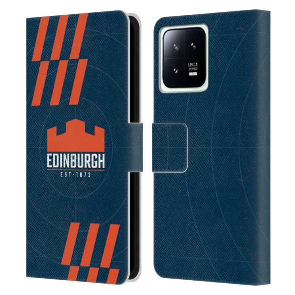 Edinburgh Rugby Logo Art Navy Blue Leather Book Wallet Case Cover For Xiaomi 13 5G