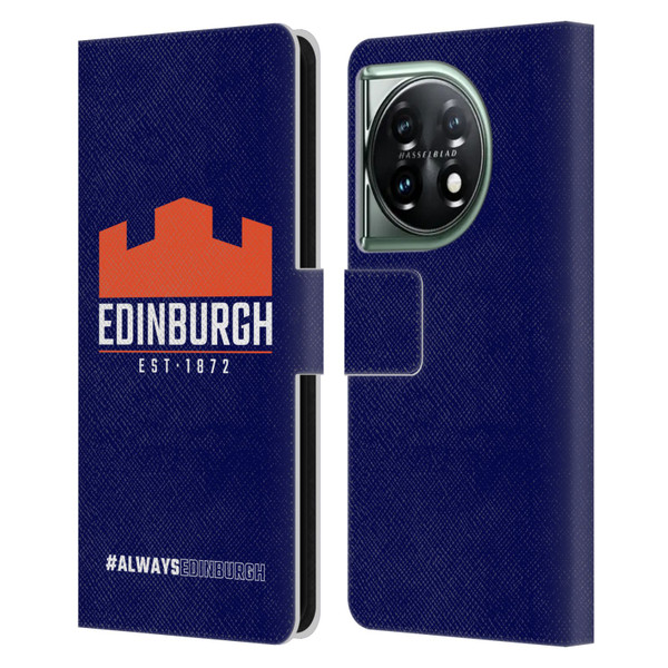 Edinburgh Rugby Logo 2 Always Edinburgh Leather Book Wallet Case Cover For OnePlus 11 5G