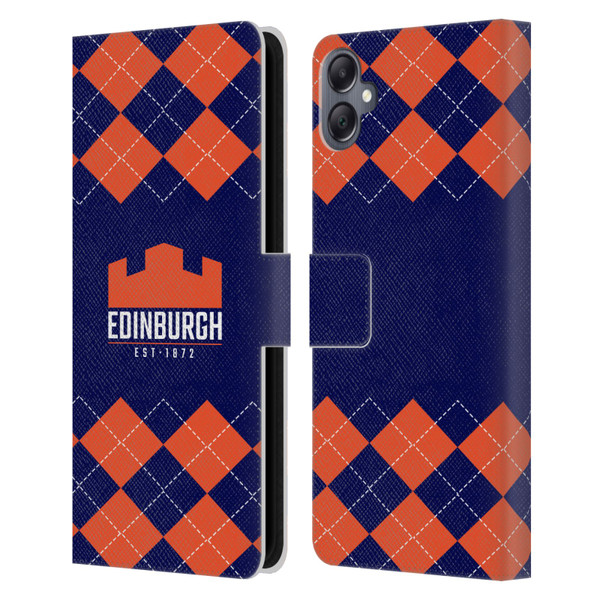 Edinburgh Rugby Logo 2 Argyle Leather Book Wallet Case Cover For Samsung Galaxy A05