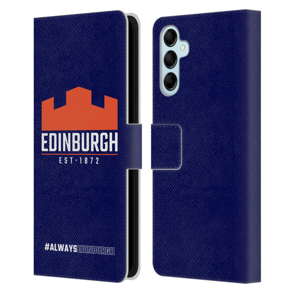 Edinburgh Rugby Logo 2 Always Edinburgh Leather Book Wallet Case Cover For Samsung Galaxy M14 5G