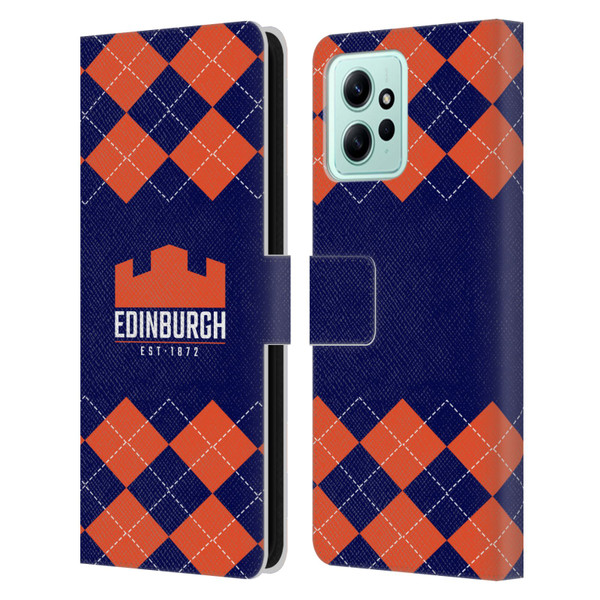 Edinburgh Rugby Logo 2 Argyle Leather Book Wallet Case Cover For Xiaomi Redmi 12