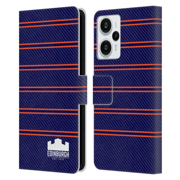 Edinburgh Rugby Logo 2 Stripes Leather Book Wallet Case Cover For Xiaomi Redmi Note 12T