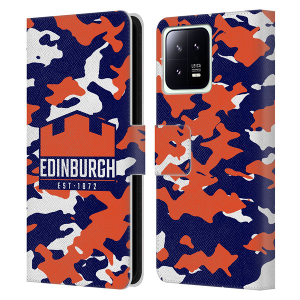 Edinburgh Rugby Logo 2 Camouflage Leather Book Wallet Case Cover For Xiaomi 13 5G