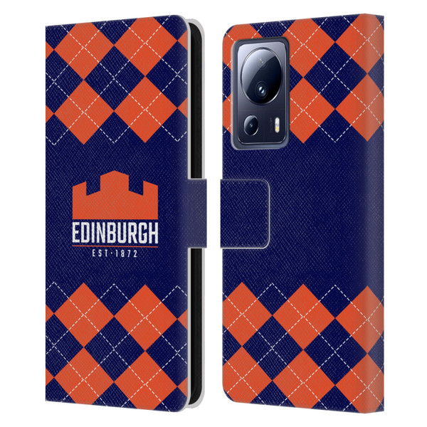 Edinburgh Rugby Logo 2 Argyle Leather Book Wallet Case Cover For Xiaomi 13 Lite 5G