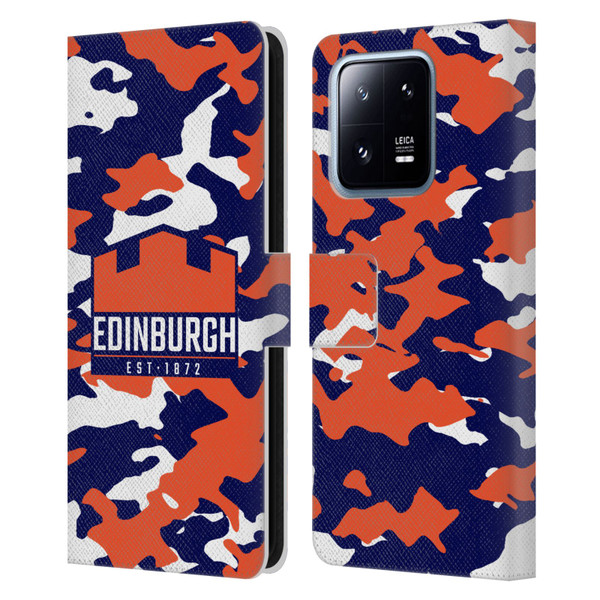 Edinburgh Rugby Logo 2 Camouflage Leather Book Wallet Case Cover For Xiaomi 13 Pro 5G