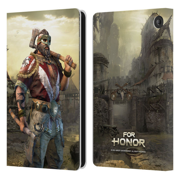 For Honor Characters Berserker Leather Book Wallet Case Cover For Amazon Fire 7 2022