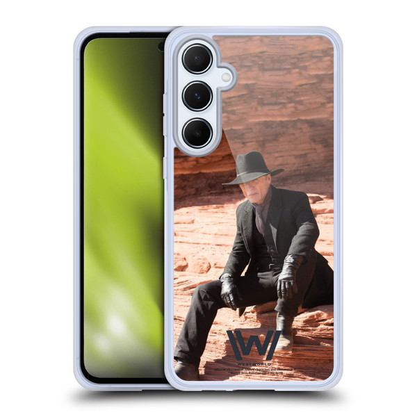 Westworld Characters Man In Black Soft Gel Case for Samsung Galaxy A55 5G