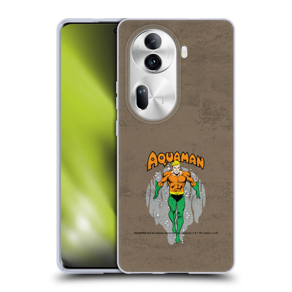 Aquaman DC Comics Fast Fashion Classic Distressed Look Soft Gel Case for OPPO Reno11 Pro