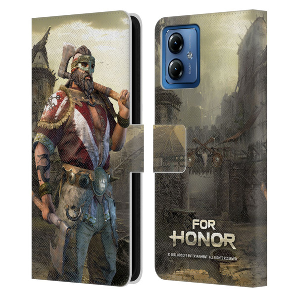 For Honor Characters Berserker Leather Book Wallet Case Cover For Motorola Moto G14