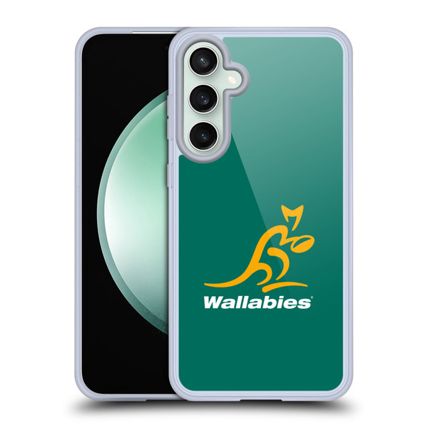 Australia National Rugby Union Team Crest Plain Green Soft Gel Case for Samsung Galaxy S23 FE 5G