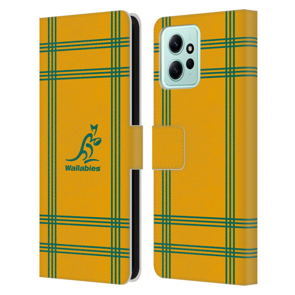 Australia National Rugby Union Team Crest Tartan Leather Book Wallet Case Cover For Xiaomi Redmi 12