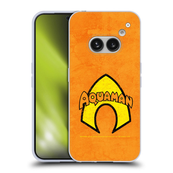 Aquaman DC Comics Logo Classic Distressed Look Soft Gel Case for Nothing Phone (2a)