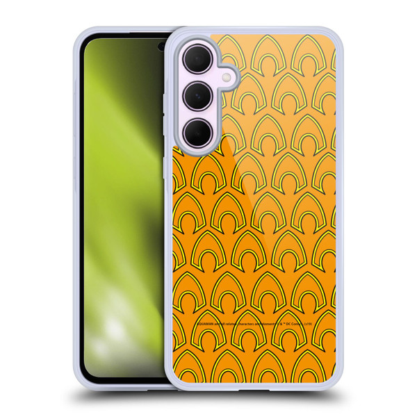 Aquaman DC Comics Logo Pattern Soft Gel Case for Samsung Galaxy A35 5G