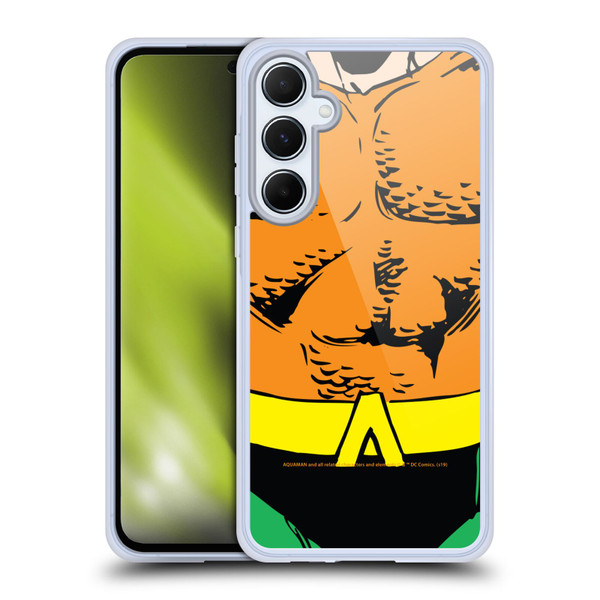 Aquaman DC Comics Logo Uniform Soft Gel Case for Samsung Galaxy A55 5G