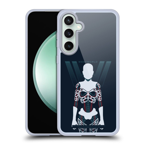 Westworld Graphics Human Host Soft Gel Case for Samsung Galaxy S23 FE 5G