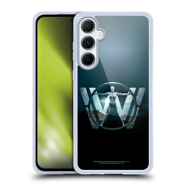 Westworld Key Art The Vitruvian Man Soft Gel Case for Samsung Galaxy A55 5G