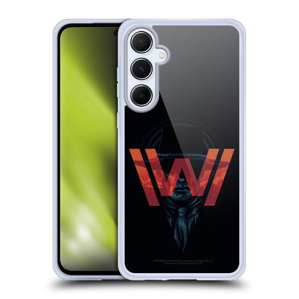 Westworld Logos Man In Black Soft Gel Case for Samsung Galaxy A55 5G