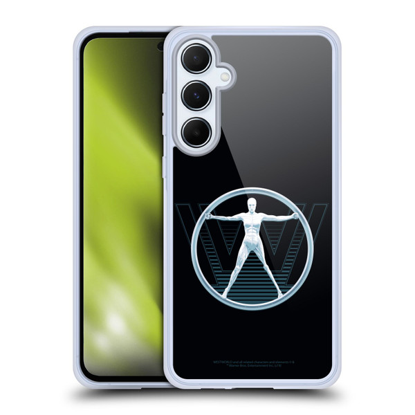 Westworld Logos The Vitruvian Man Soft Gel Case for Samsung Galaxy A55 5G