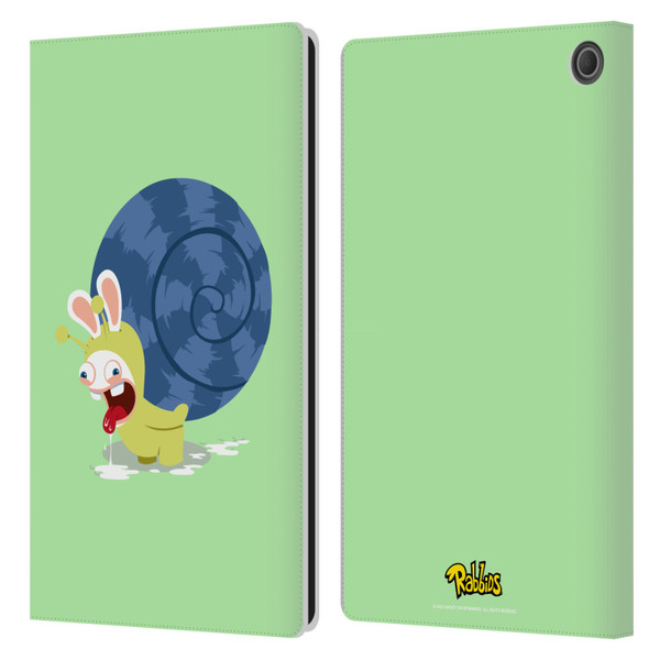 Rabbids Costumes Snail Leather Book Wallet Case Cover For Amazon Fire Max 11 2023