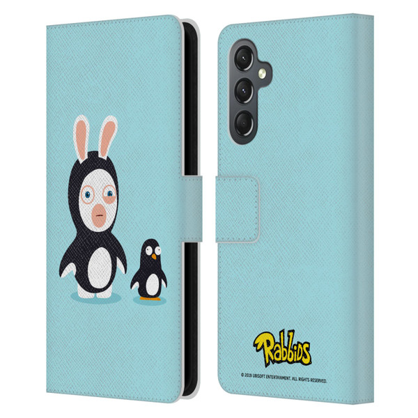 Rabbids Costumes Penguin Leather Book Wallet Case Cover For Samsung Galaxy A25 5G