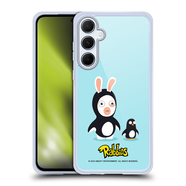 Rabbids Costumes Penguin Soft Gel Case for Samsung Galaxy A55 5G