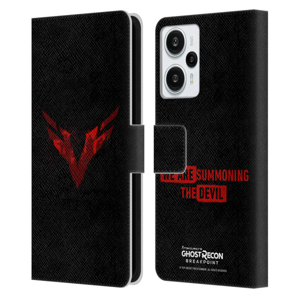 Tom Clancy's Ghost Recon Breakpoint Graphics Wolves Logo Leather Book Wallet Case Cover For Xiaomi Redmi Note 12T