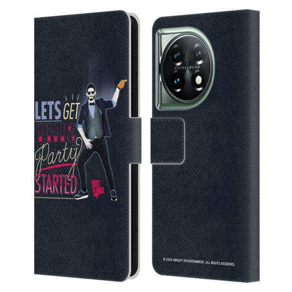 Just Dance Artwork Compositions Party Started Leather Book Wallet Case Cover For OnePlus 11 5G