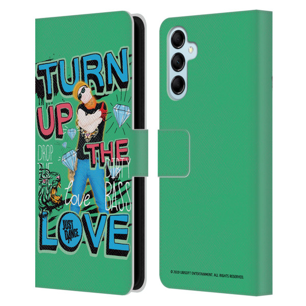 Just Dance Artwork Compositions Drop The Beat Leather Book Wallet Case Cover For Samsung Galaxy M14 5G