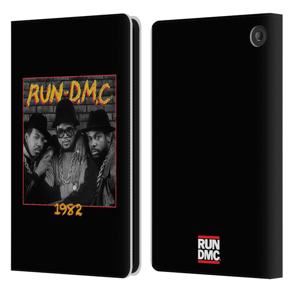 Run-D.M.C. Key Art Photo 1982 Leather Book Wallet Case Cover For Amazon Fire 7 2022