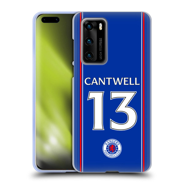 Rangers FC 2023/24 Players Home Kit Todd Cantwell Soft Gel Case for Huawei P40 5G