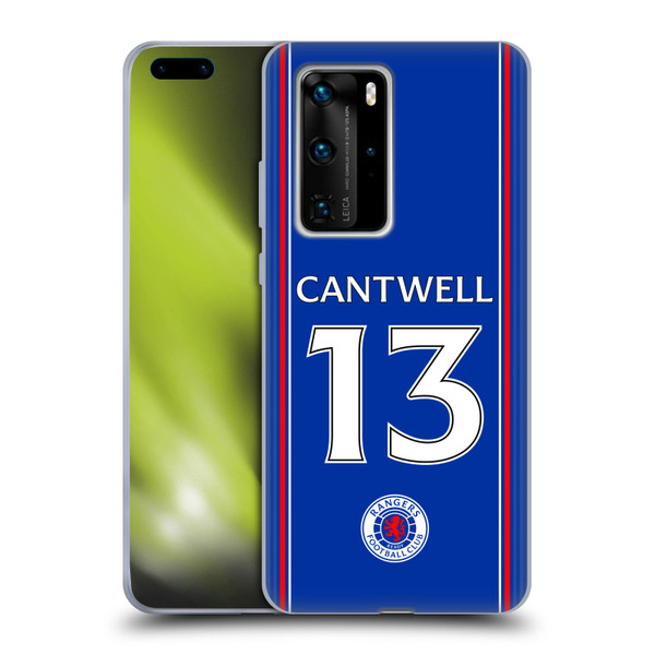 Rangers FC 2023/24 Players Home Kit Todd Cantwell Soft Gel Case for Huawei P40 Pro / P40 Pro Plus 5G