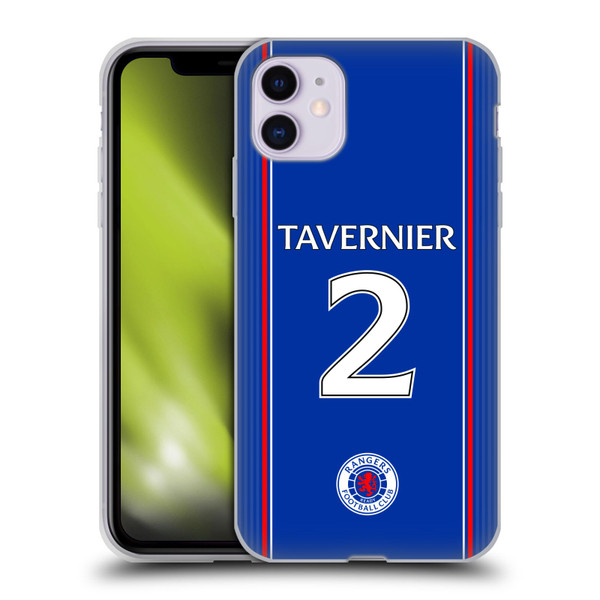 Rangers FC 2023/24 Players Home Kit James Tavernier Soft Gel Case for Apple iPhone 11