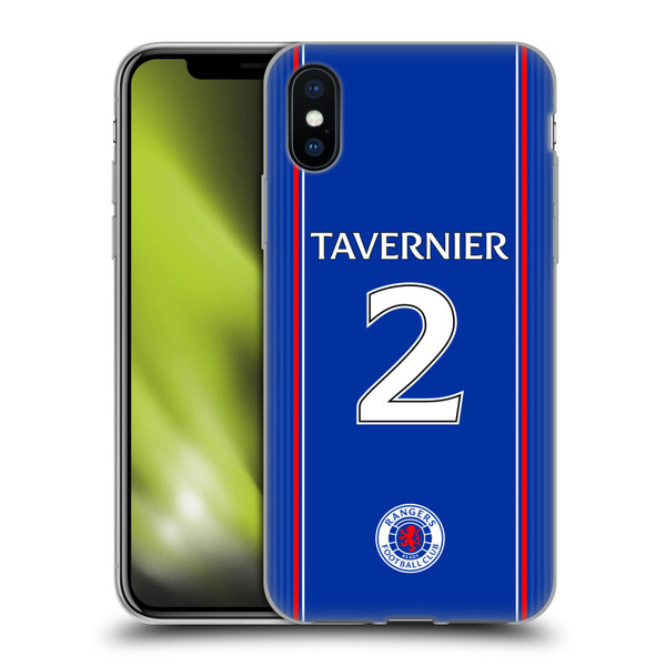 Rangers FC 2023/24 Players Home Kit James Tavernier Soft Gel Case for Apple iPhone X / iPhone XS