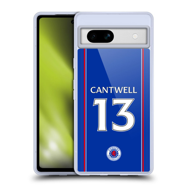 Rangers FC 2023/24 Players Home Kit Todd Cantwell Soft Gel Case for Google Pixel 7a
