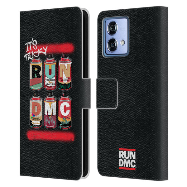 Run-D.M.C. Key Art Spray Cans Leather Book Wallet Case Cover For Motorola Moto G84 5G
