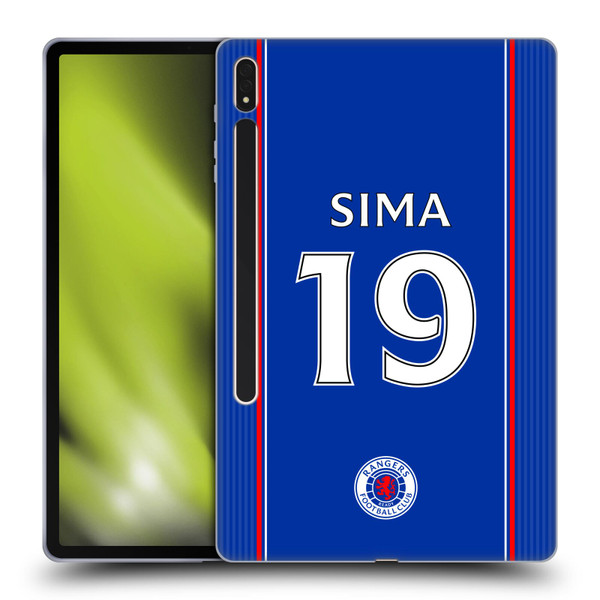 Rangers FC 2023/24 Players Home Kit Mohamed Diomande Soft Gel Case for Samsung Galaxy Tab S8 Plus