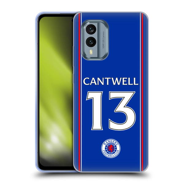 Rangers FC 2023/24 Players Home Kit Todd Cantwell Soft Gel Case for Nokia X30