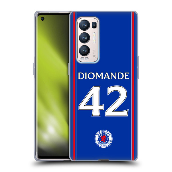 Rangers FC 2023/24 Players Home Kit Abdallah Sima Soft Gel Case for OPPO Find X3 Neo / Reno5 Pro+ 5G