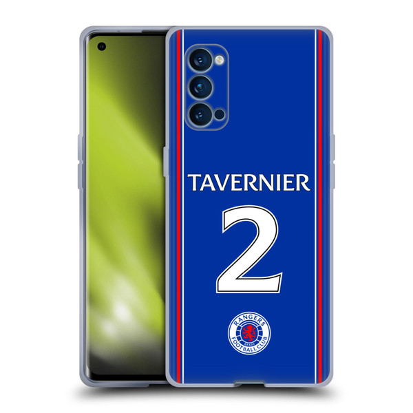 Rangers FC 2023/24 Players Home Kit James Tavernier Soft Gel Case for OPPO Reno 4 Pro 5G